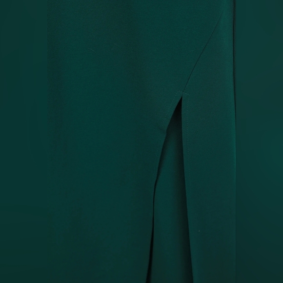 Lulus Good Times Only Hunter Green One-Shoulder Maxi Dress 1X Wedding Party Prom - Picture 5 of 9